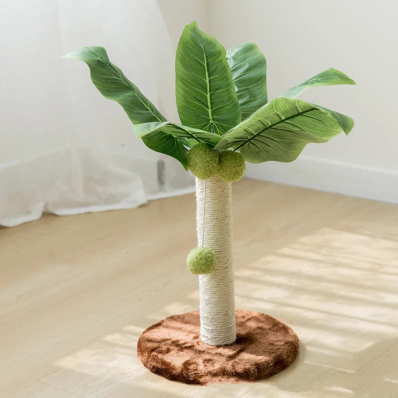 Krabpaal Kat Sisal 30cm z Wiszącymi Kulami – Plusz & Drewno, Stabilny