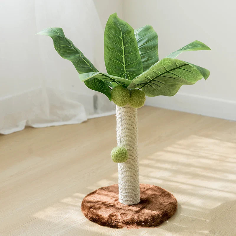 Krabpaal Kat Sisal 30cm z Wiszącymi Kulami – Plusz & Drewno, Stabilny