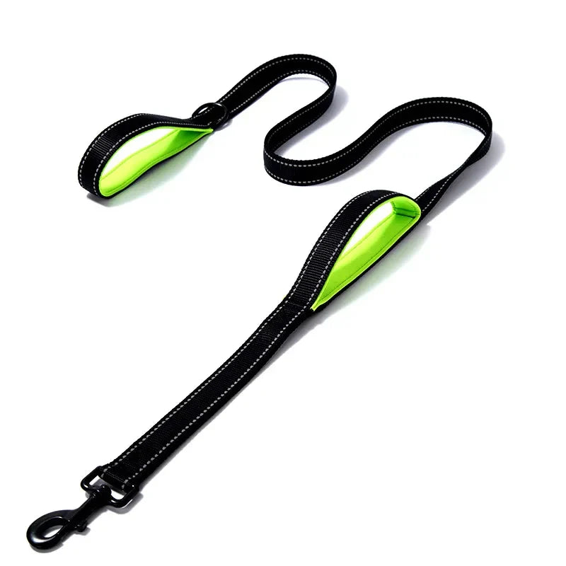 Ciężki Podwójny Obroż dla Psa – Łańcuch i Nylon, 150 - 180cm