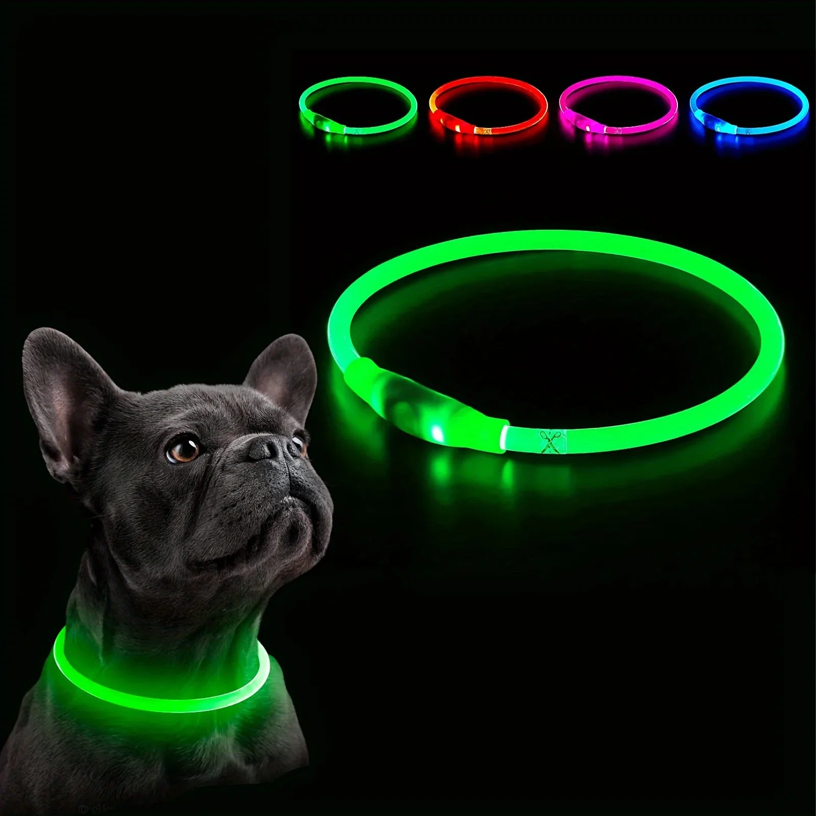 Pas bezpieczeństwa GlowGuard LED dla psów – ładowany przez USB i odblaskowy