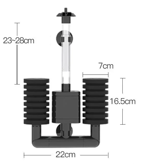 AquaSilent Cichy Filtr Gąbkowy do Akwarium | Biochemiczna Filtracja Ryb i Krewetek