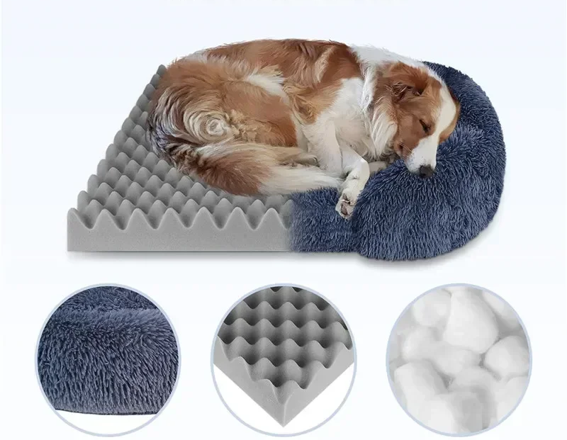 SNOOZY NEST – Luksusowe Zimowe Łóżko dla Psa | Duże, Pranie & Niezwykle Miękkie