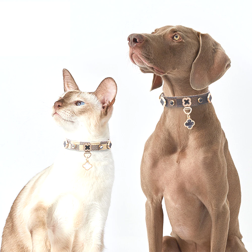 Kołnierz koniczynowy LuckyLuxe– Luksusowa Obojczykowa Obroża z PU