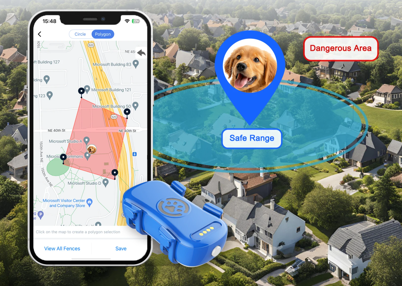 TrackiPet 4G Mini GPS Lokalizator dla Kotów i Psów