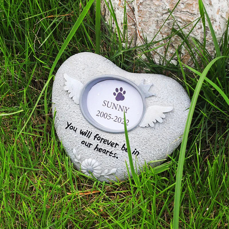 EternalPaw – Kreatywna Epoksydowa Pamiątkowa Płyta dla Zwierząt z Ramką na Zdjęcie