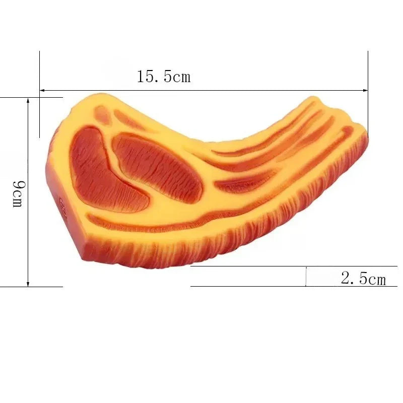 Gumowy gryzak dla psów – stek design 15 cm z dźwiękiem
