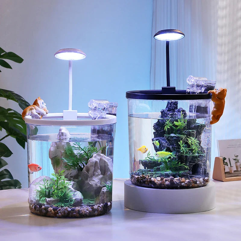EcoFlow Mała Okrągła Akwarium z Wodą Bogatą w Tlen