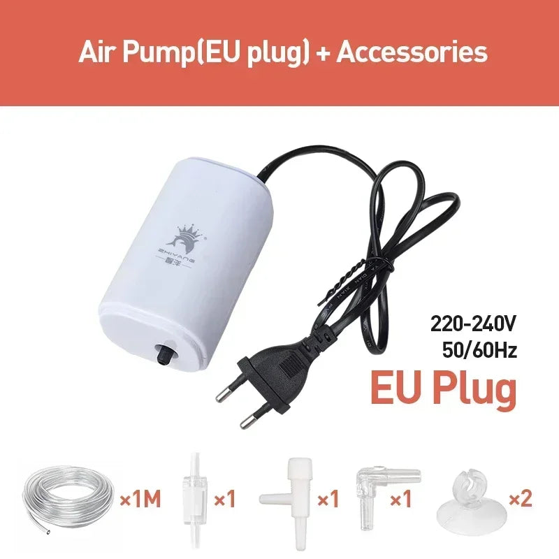Akwariowa pompka powietrza 3W ultracicha – 3 l/min – tworzywo sztuczne – wtyczka EU