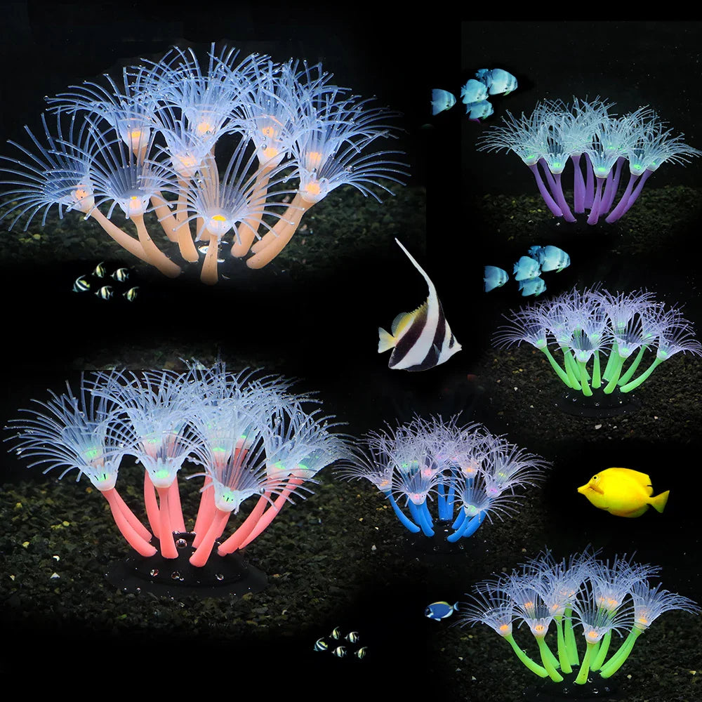 Fluorescencyjna sztuczna dekoracja koralowa