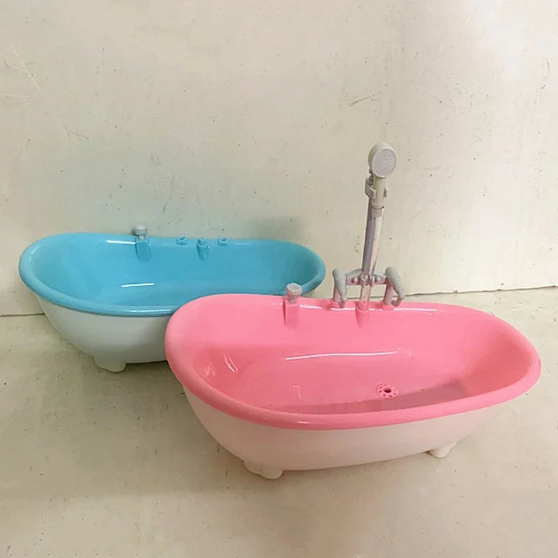 Plastikowe kąpielisko dla ptaków dla papużek falistych – 22×11,5×8,5 cm, niebieski/różowy