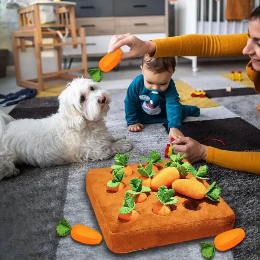 Wortel Snuffelmat Hond – Interaktywna Mata Zabaw z 12 Ukrytymi Marchewkami