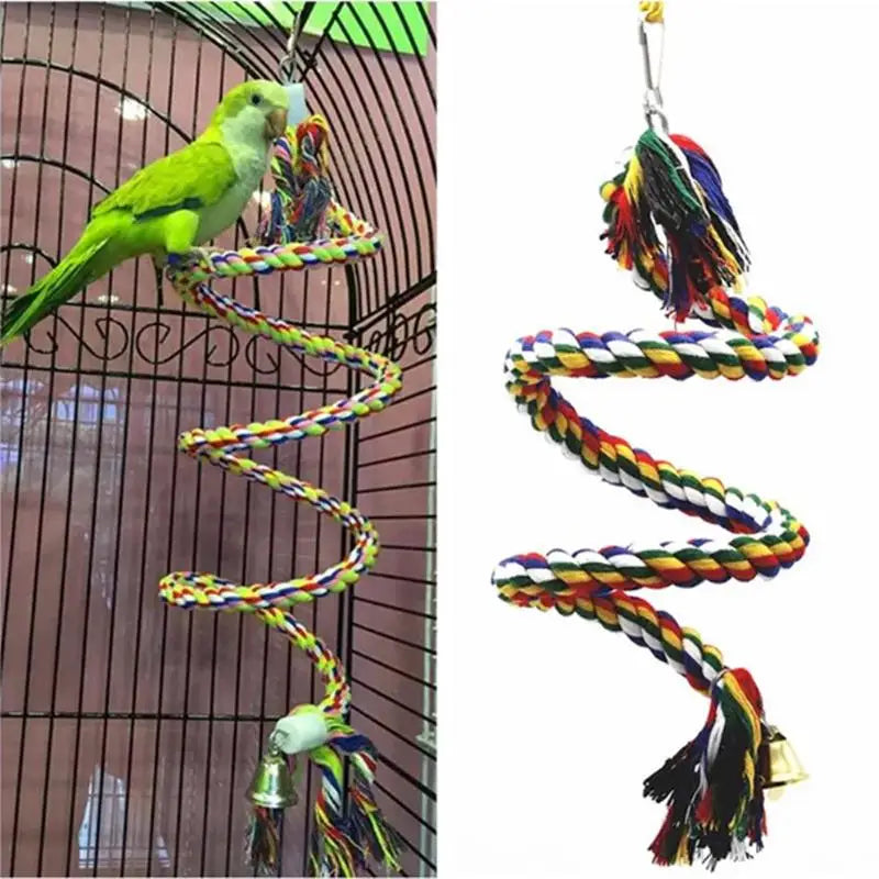 Wiklinowa huśtawka dla ptaków – 50 cm zabawka do żucia do klatki