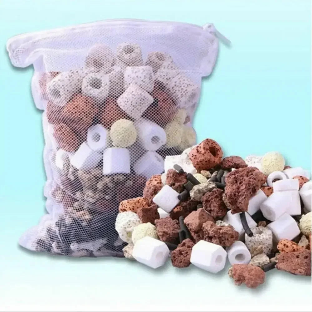 AquaClean Wielorazowe Woreczki Filtracyjne z Zamkiem | Filtrowanie Bio w Akwarium