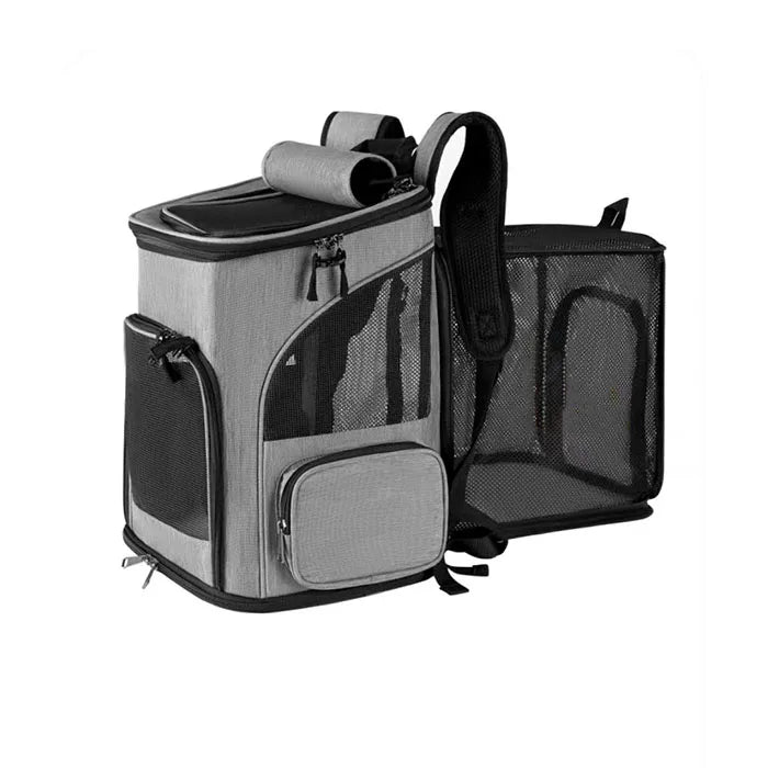 Oddychający plecak transportowy dla kota – nylon, Rozszerzalna, 6,5 kg