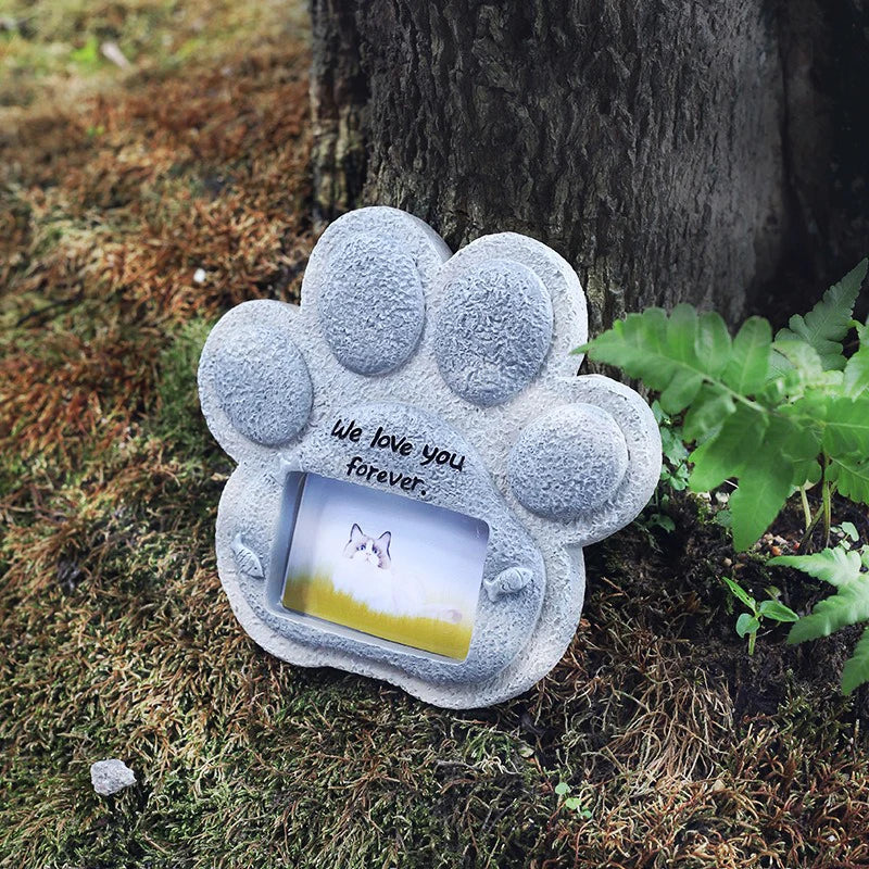 EternalPaw – Kreatywna Epoksydowa Pamiątkowa Płyta dla Zwierząt z Ramką na Zdjęcie