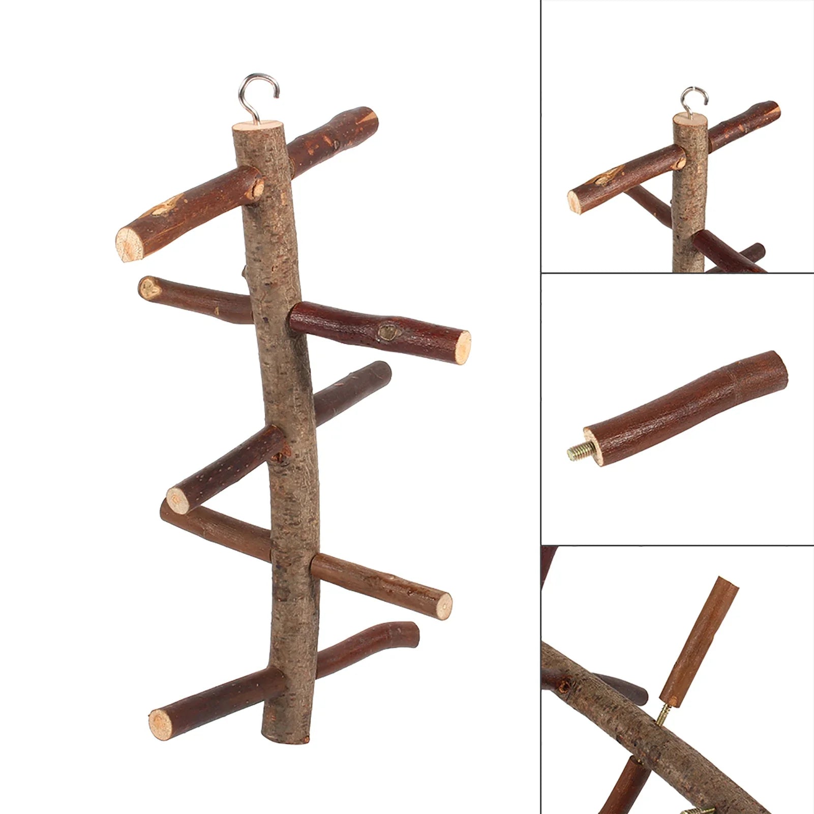 Papegaaienzitstok hout – naturalne ptasie siedzisko z gałęziami
