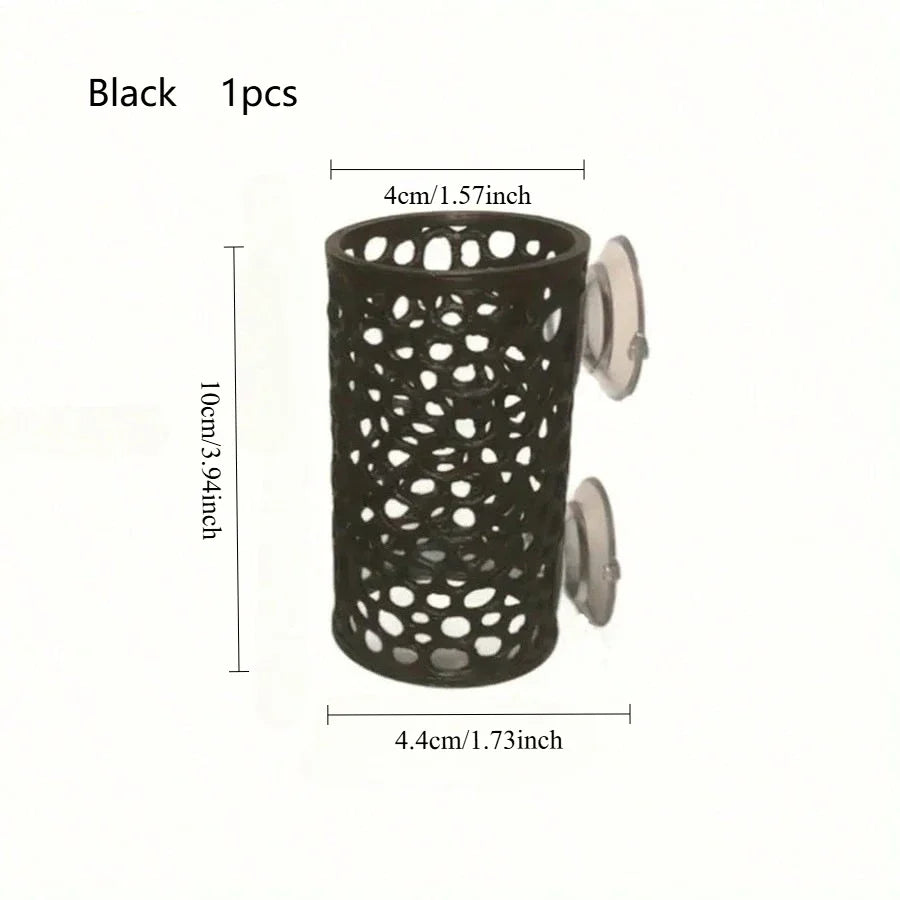 AquaHaven Czarna Rurka Kryjówka do Akwarium z Przyssawką