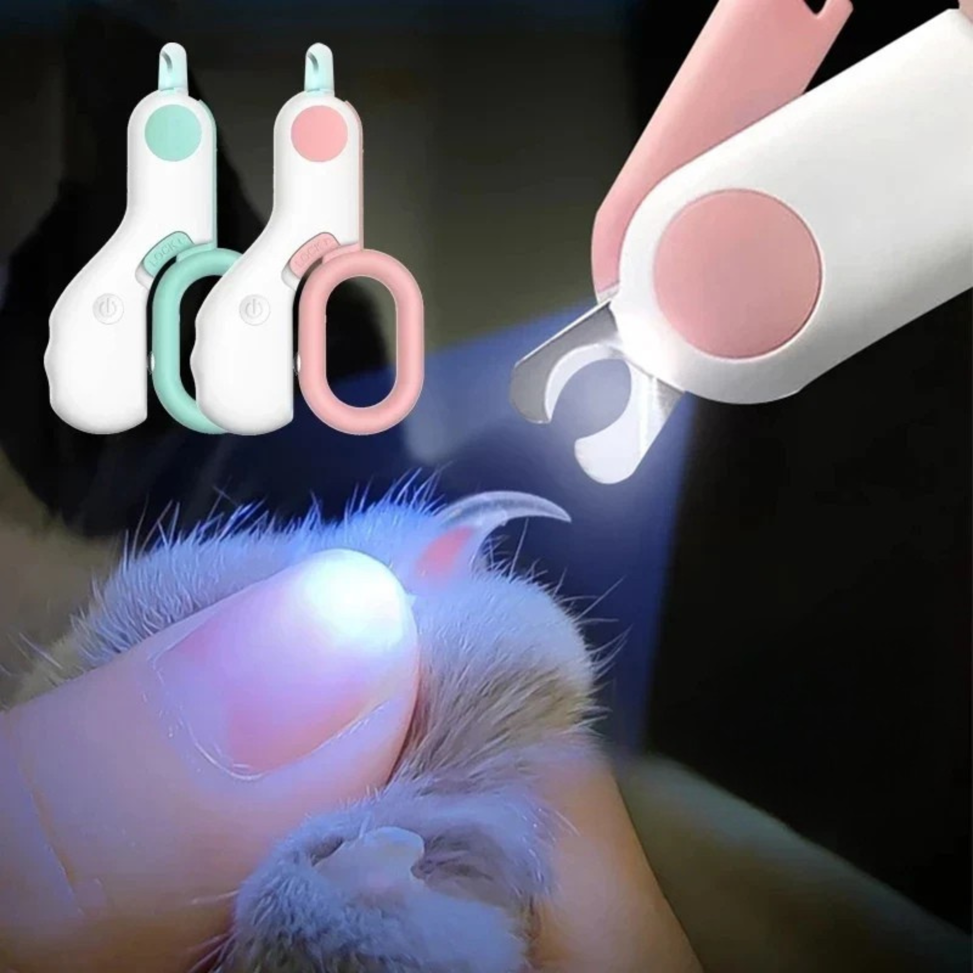 TrimBright Profesjonalny Obcinacz do Paznokci z LED