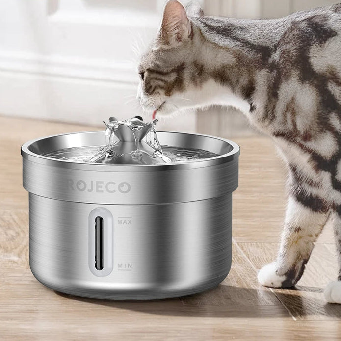 RVS Kattenfontein 2L – Stal Nierdzewna Fontanna do Picia dla Kotów